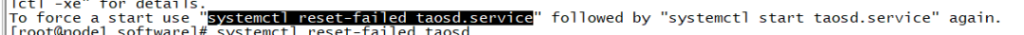 "systemctl reset-failed toads.service" loveini Database
